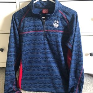 UCONN collegiate fleece 3/4 zip pullover ladies